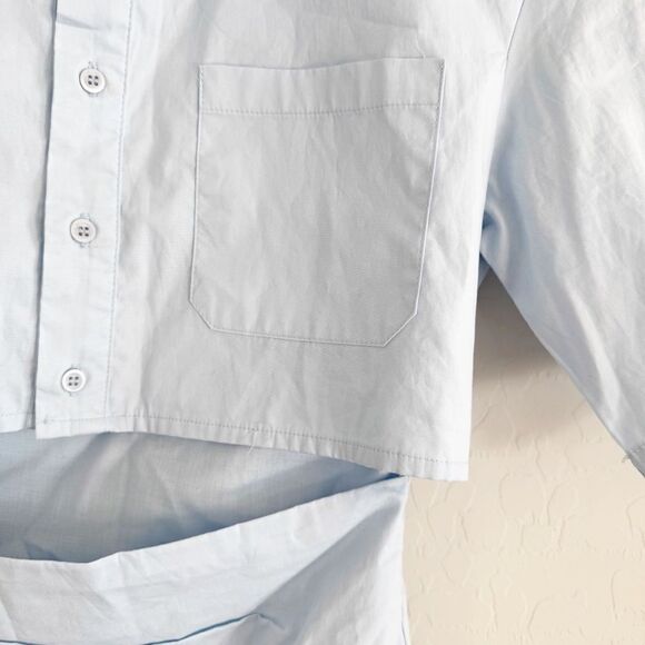 Aureum The Label Baby Blue Poplin Cut Out Dress Size XS - Picture 6 of 14